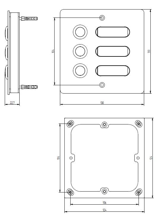 Etagenplatte V2A 3 We ETA 503 V2A AP