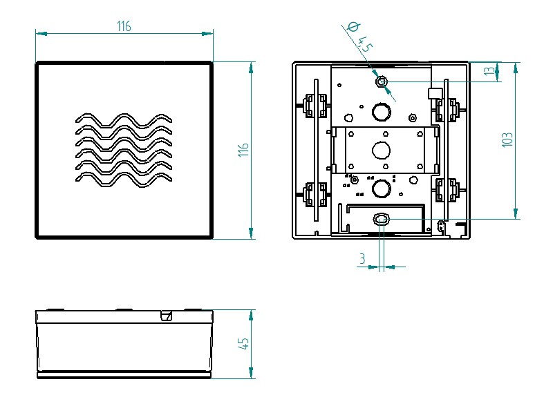 Elektromechanischer Zweiklang GONG 465A Bw Waves in Kupferoptik GONG 465A Bw/ku-w