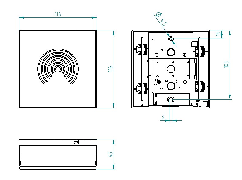 Elektromechanischer Zweiklang GONG 465A Bw Sound in Kupferoptik GONG 465A Bw/ku-s