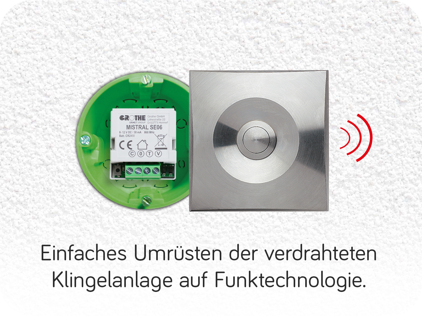 Grafik mit MISTRAL SE06 und Klingeltaster S100
