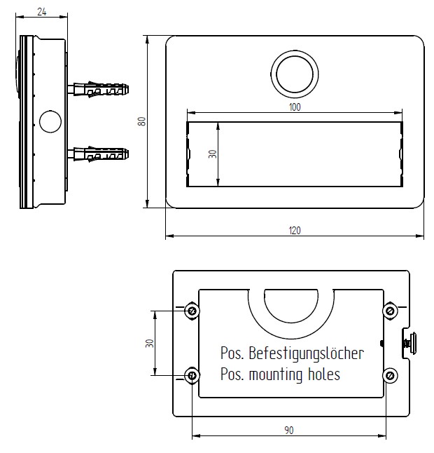 Klingeltaster 1 WE ETA 641 LED