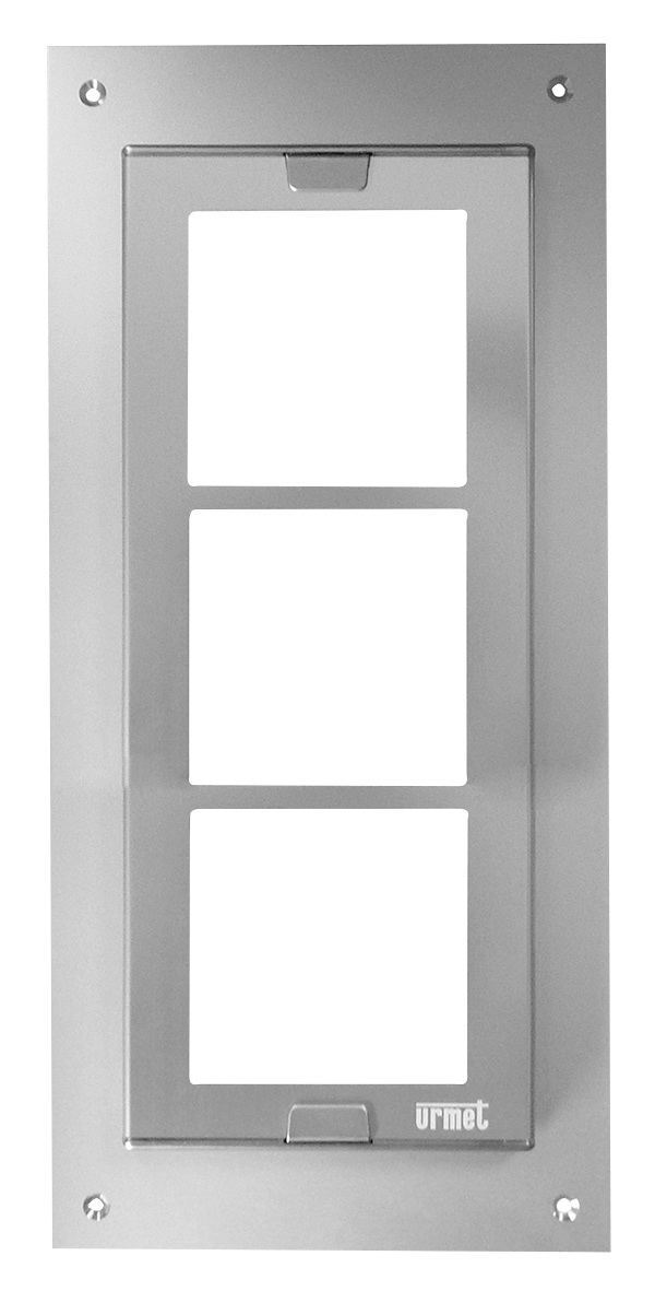 Adapter für Grothe 6000 Türstation für drei Module, aus Aluminium