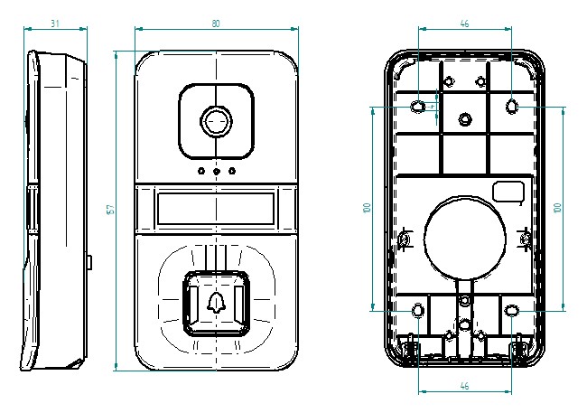 vidoora - WLAN Türstation anthrazit vidoora VD 720-W aa