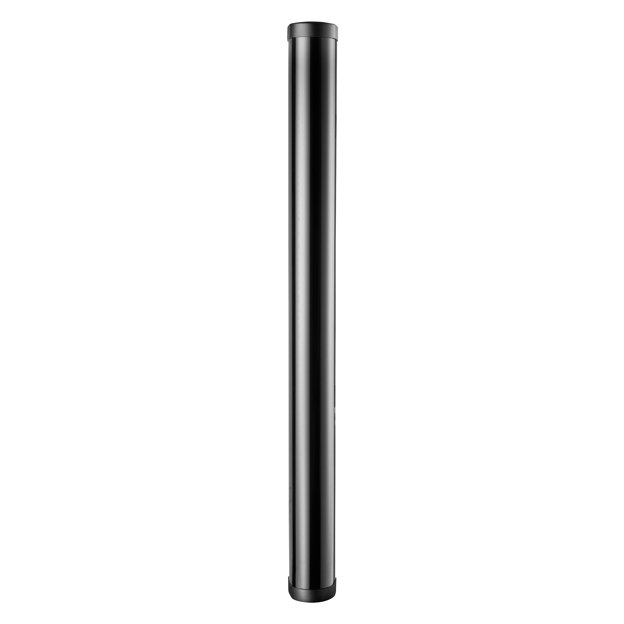 Schwarze zylindrische Aluminiumsäule