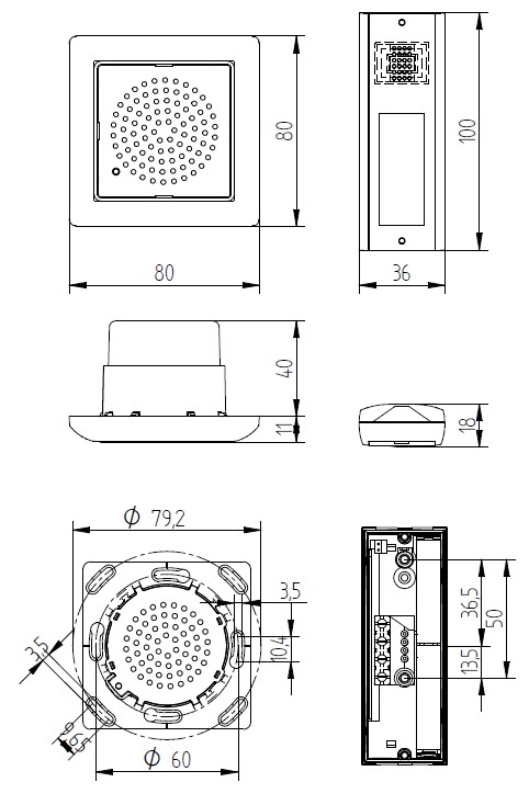 Funkgong-Set Unterputz UP-FG 230ws