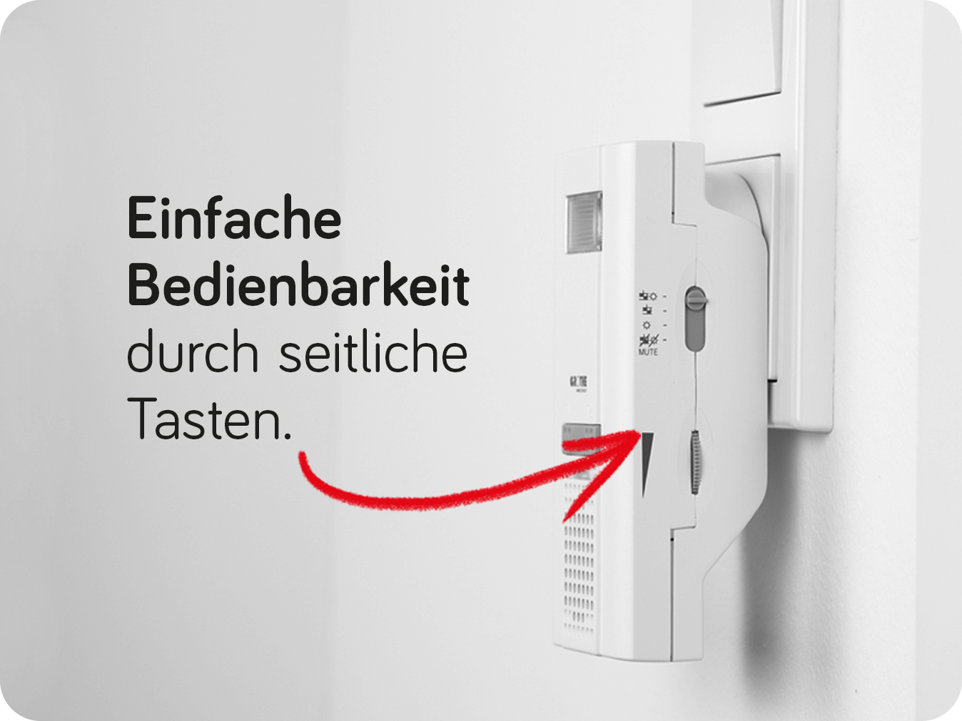 MISTRAL 400 Funkgong in Steckdose mit Text links