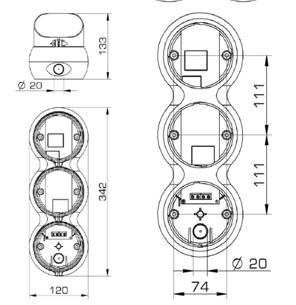 Basis-Ampelmodul 3LE AMP 8909