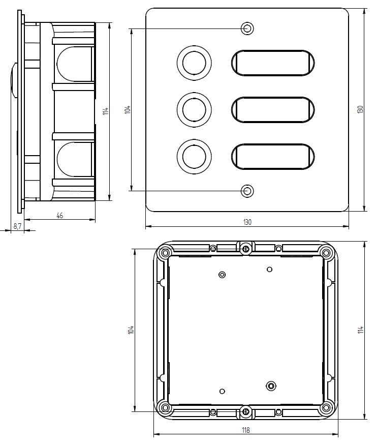 Etagenplatte V2A 3 We ETA 403 V2A UP